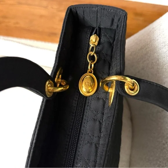 Authentic Christian Dior Lady Dior bag gold charms - Picture 13 of 16